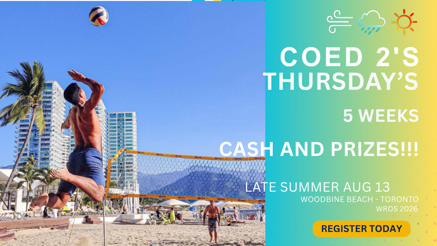 THURSDAY INT/ADV COED LEAGUE BEACH VOLLEYBALL 2'S 6:00 PM START