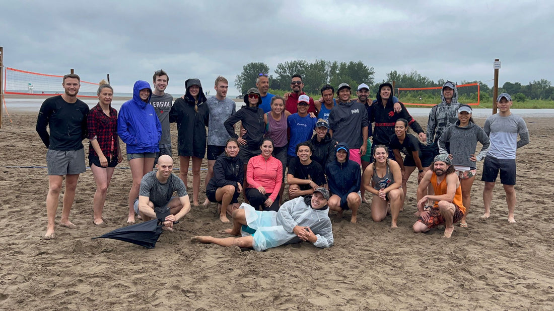 Beach Volleyball Passion in Toronto with Wind Rain or Shine