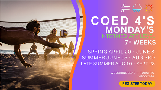 MONDAY INTERMEDIATE 4'S LEAGUE BEACH VOLLEYBALL 6PM START