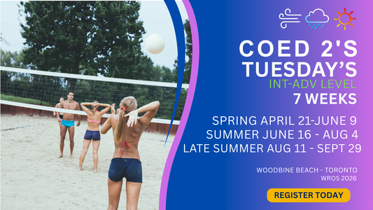 TUESDAY INT/ADV COED LEAGUE BEACH VOLLEYBALL 2'S 6PM START