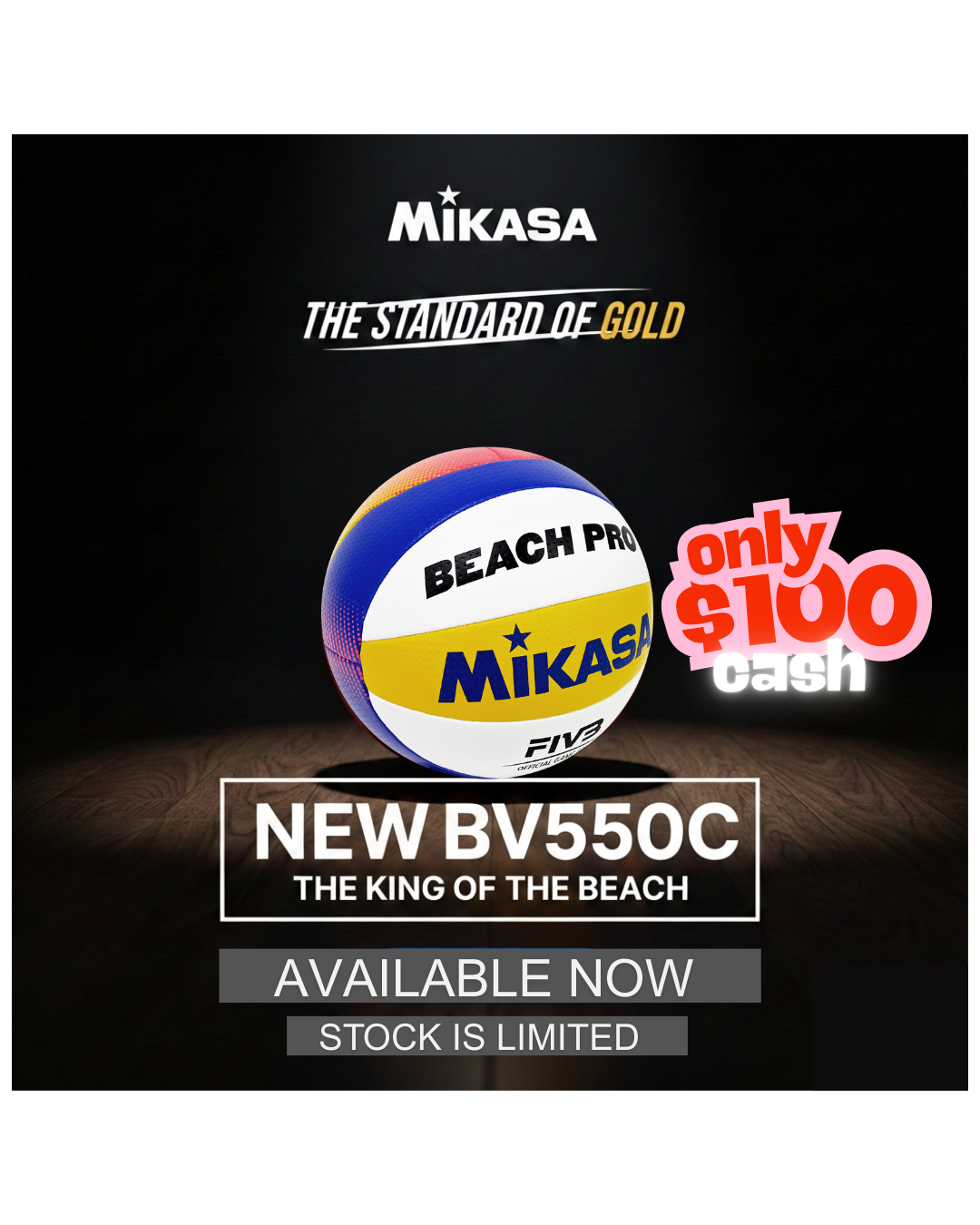 MIKASA FIVB BV550C Official Beach Volleyball