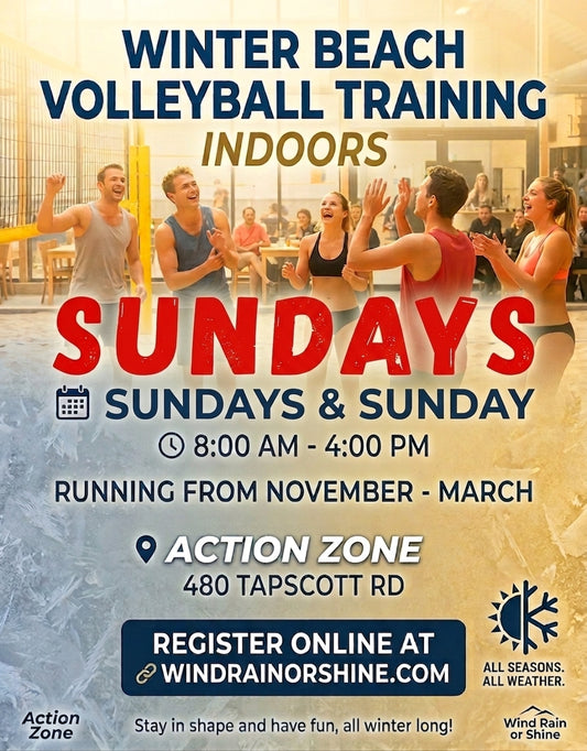 10 WINTER CLINICS PACKAGE -   ACTION ZONE INDOOR BEACH SUNDAYS