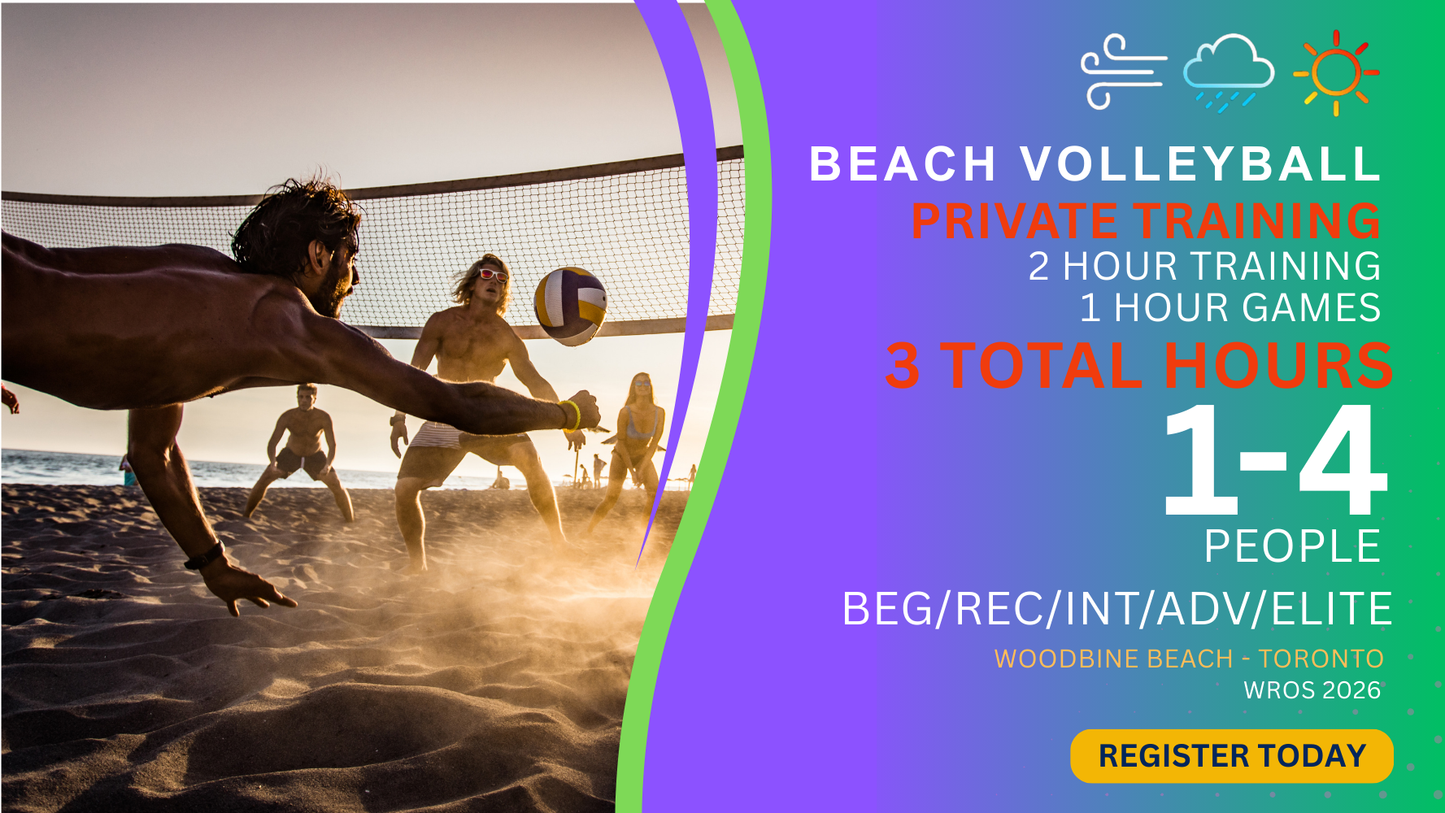 PRIVATE BEACH VOLLEYBALL TRAINING 3 HOURS TOTAL
