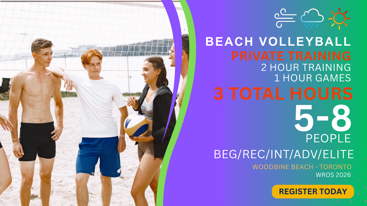 PRIVATE BEACH VOLLEYBALL TRAINING 3 HOURS TOTAL