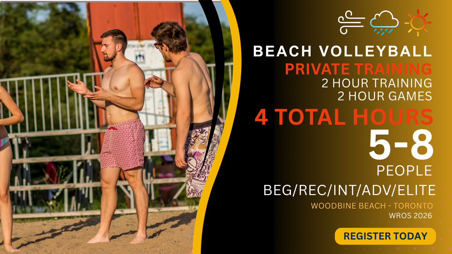 PRIVATE BEACH VOLLEYBALL TRAINING 4 HOURS TOTAL